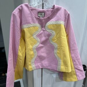 Tuckernuck Pink and Yellow blouse